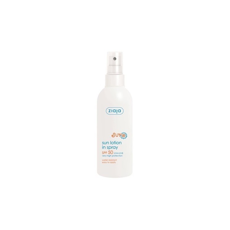 Ziaja Sun Émulsion solaire hydratante Waterproof SPF50 50+ Spray 170 ml