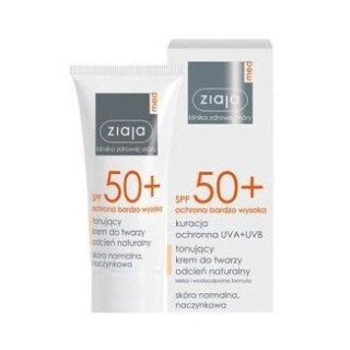 Ziaja Med Beschermende behandeling Gezichtscreme toning natuurlijke tint SPF50 + 50 ml