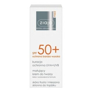 Ziaja Med Beschermende behandeling Matterende gezichtscrème SPF50 + 50 ml