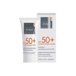 Ziaja Med Beschermende behandeling Anti-rimpel gezichtscrème voor de droge huid SPF50 + 50 ml