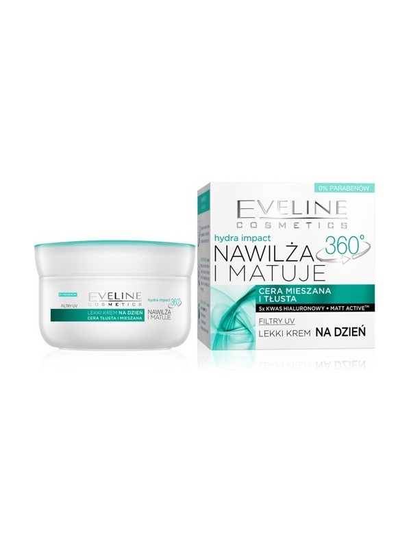 Eveline Hydra Impact 360° moisturizes and mattifies light day cream 50 ml