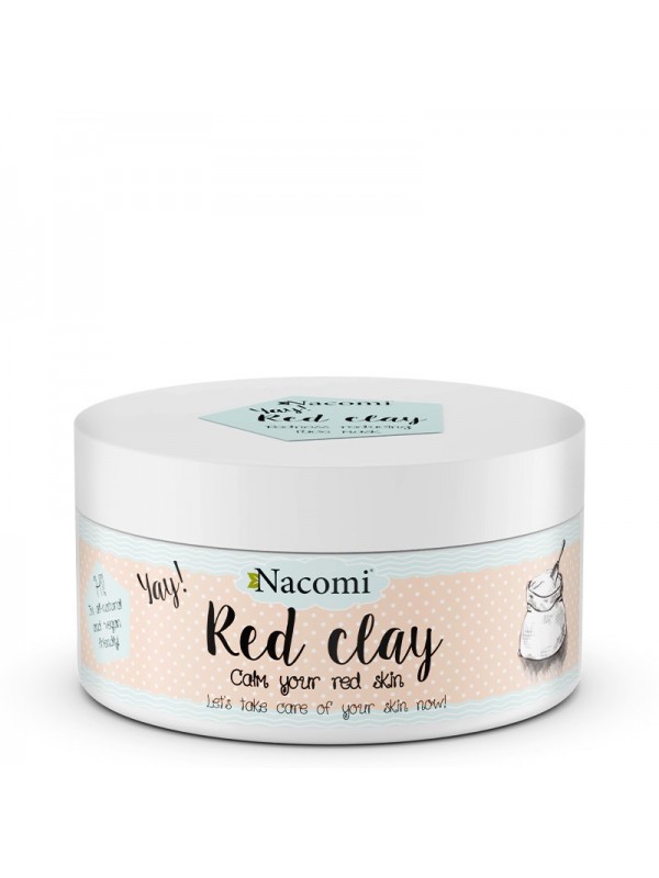 Nacomi Red clay - Face mask reducing redness 100 g