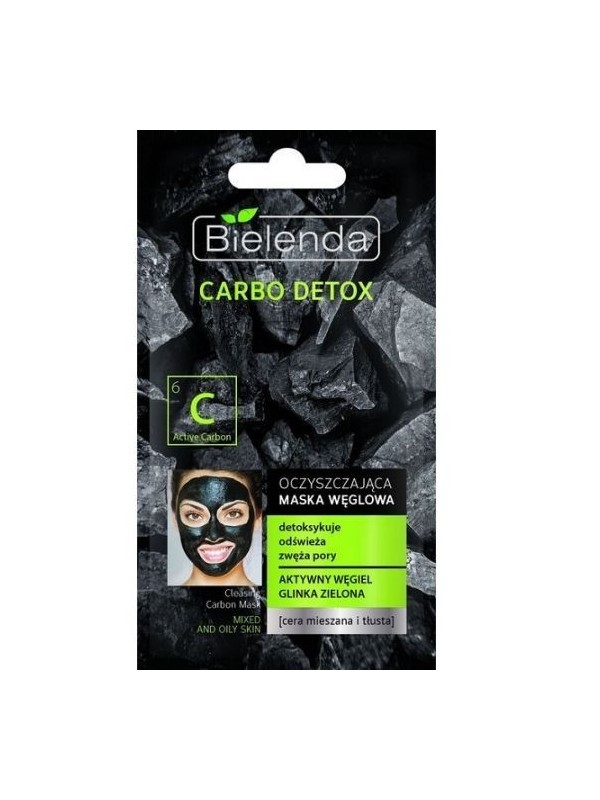 Bielenda CARBO DETOX carbon mask for combination and oily skin 8 ml