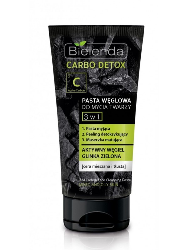 Bielenda CARBO DETOX Charcoal face wash paste 3in1 150 g