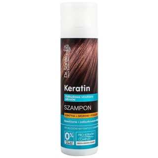 Dr. Santé Keratin Hair Shampoo з кератином, аргініном, колагеном для тьмяного та ламкого волосся 250 мл