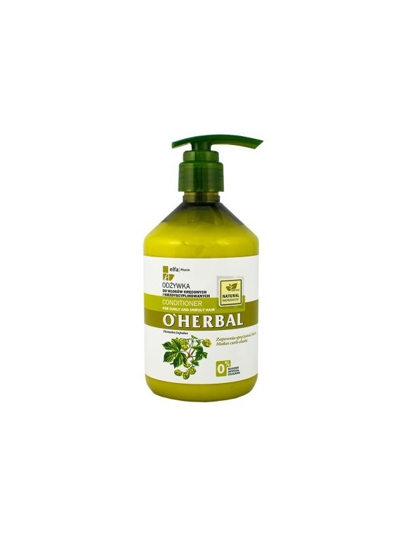 O'Herbal Conditioner voor krullend en ongedisciplineerd haar met hopextract 500 ml