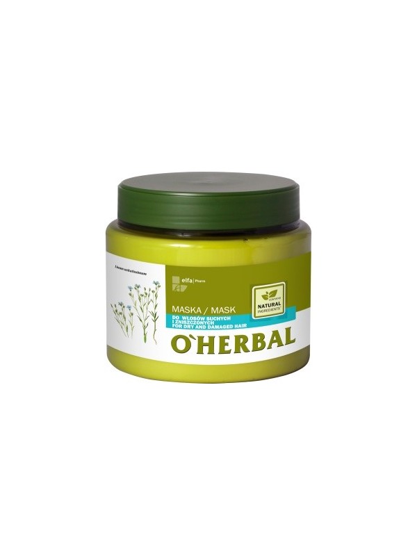 O'Herbal Mask voor droog en beschadigd haar met vlasextract 500 ml