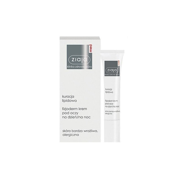 Ziaja Med Lipid Treatment Fizoderm Crème Contour des Yeux Peaux Sensibles Jour et Nuit 15 ml