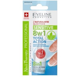 Après-shampoing pour ongles Sensitive Eveline 8 en 1