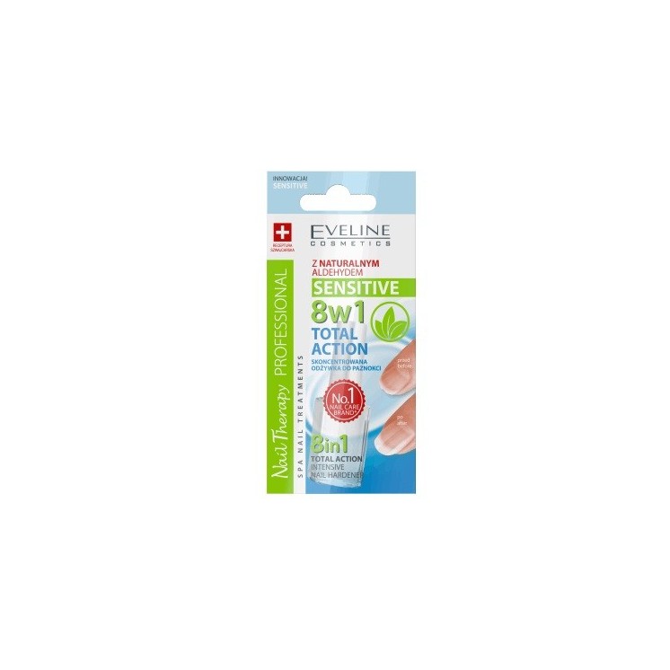 Après-shampoing pour ongles Sensitive Eveline 8 en 1