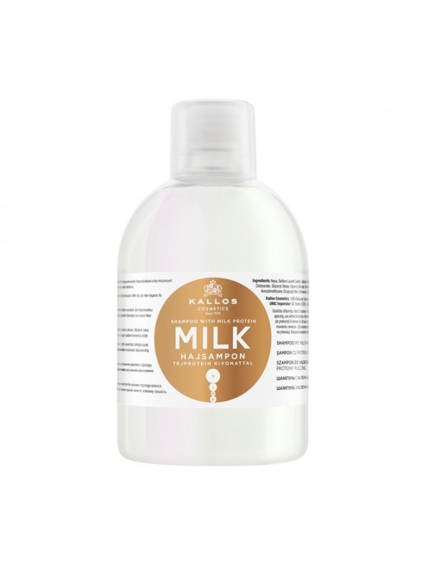 Kallos Haarshampoo met melkproteïne-extract Melk 1000 ml