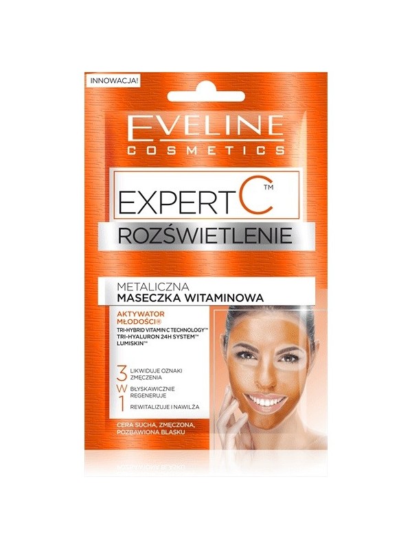 Eveline Expert C Illuminating Metallic vitaminemasker - sachet 2x5 ml