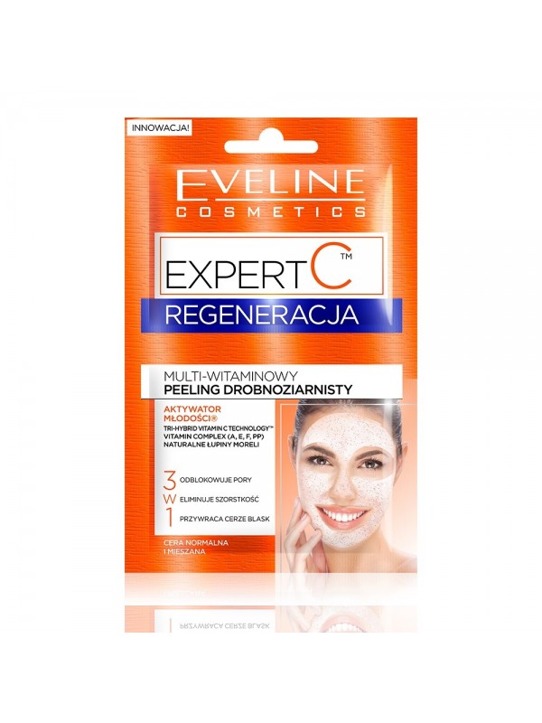 Eveline Expert C Regeneration Multi-vitamin fine-grained peeling 3in1 - sachet 2x5 ml