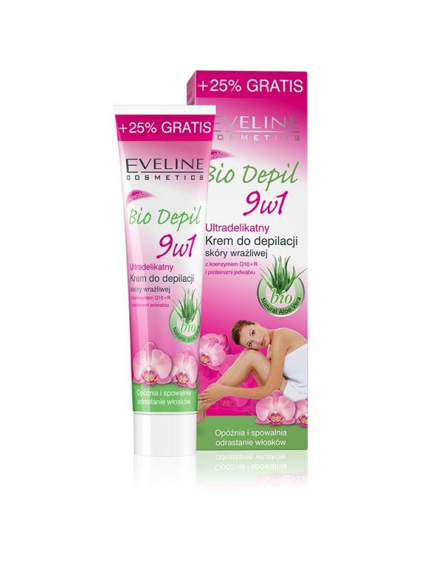 Eveline Ultra-gentle cream for depilation of sensitive skin 9in1 ALOE 125 ml