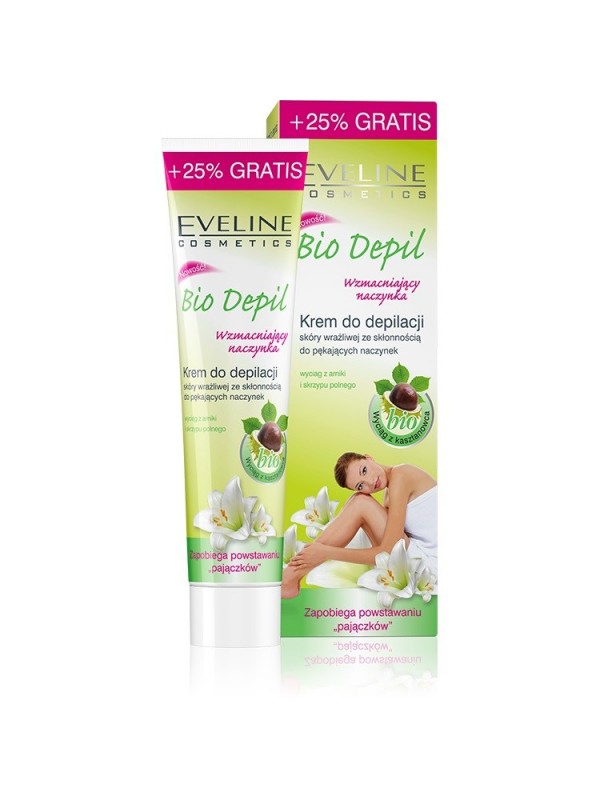 Eveline Ultra-gentle depilatory cream for sensitive skin prone to breaking capillaries CHESTNUT 125 ml