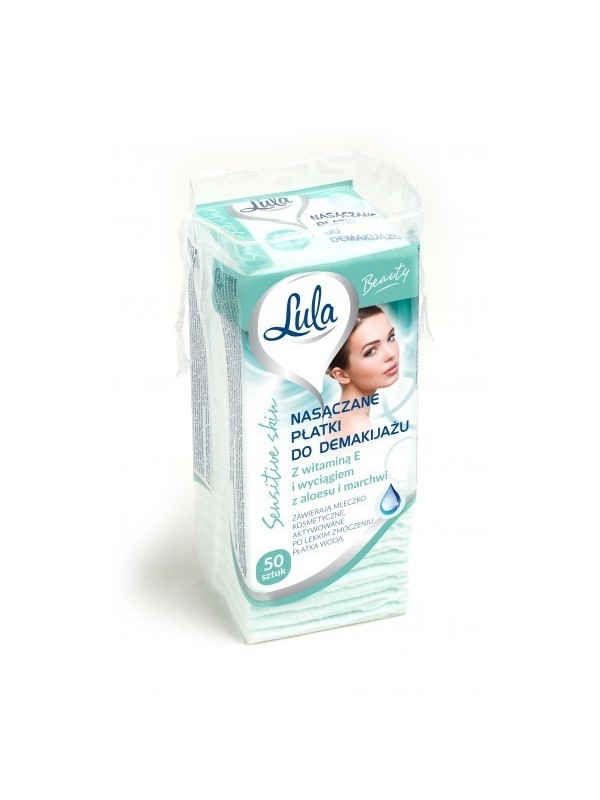 Lula Beauty Sensitive make-up removal pads with aloe vera 50 pcs