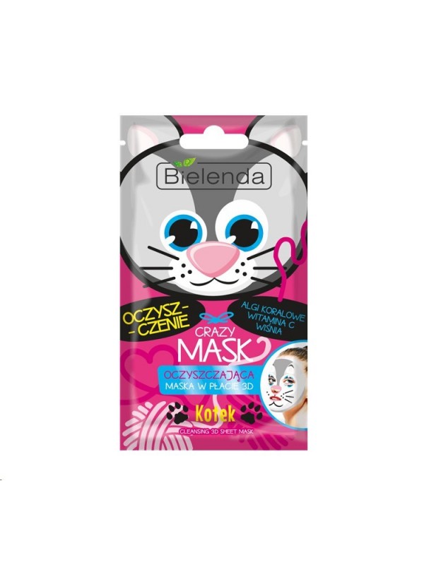 Bielenda Crazy Mask reinigingsvelmasker Kitten 1 stuk