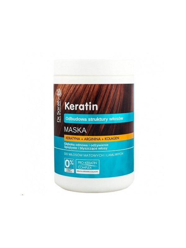 Dr. Santé Keratin Hair Haarmasker met keratine, arginine en collageen voor dof en broos haar 1000 ml