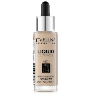 Eveline Liquid Control Foundation in Druppelaar /015/ Light Vanilla 32 ml