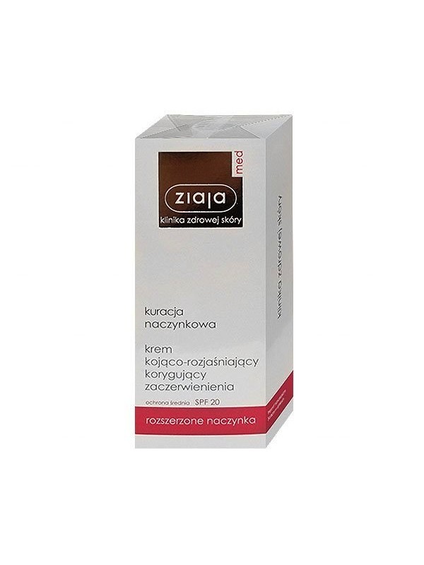 Ziaja Med Capillary treatment Soothing and brightening face cream correcting redness with SPF20 filter 50 ml