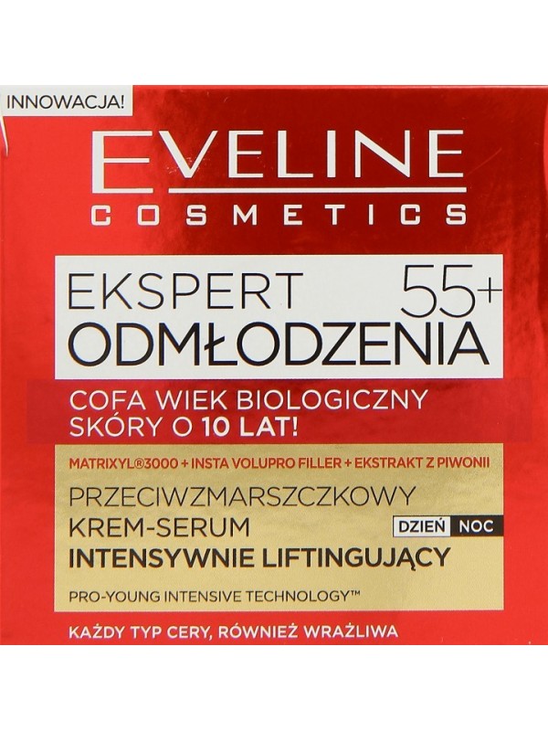 Eveline Expert Rejuvenation Anti-rimpel crème- serum intensief liftend 55+ dag/nacht 50 ml