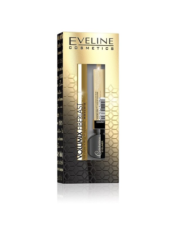 Eveline Make Up Gift Set (Fiberlast Gold Mascara +Eyeliner Celebrities WildLash)-0301