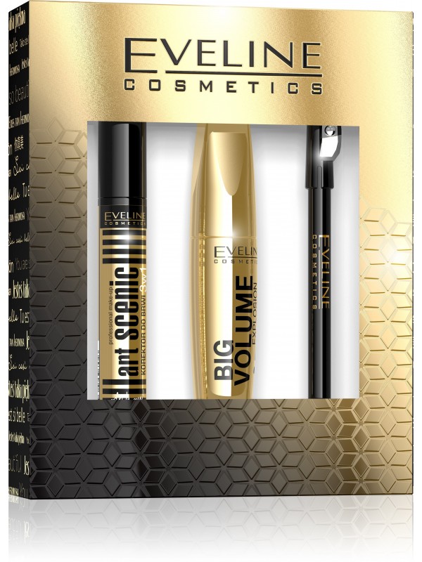 Eveline Make Up Gift Set (Explosion Mascara+Black Pencil+Black Eyebrow Concealer)-0318