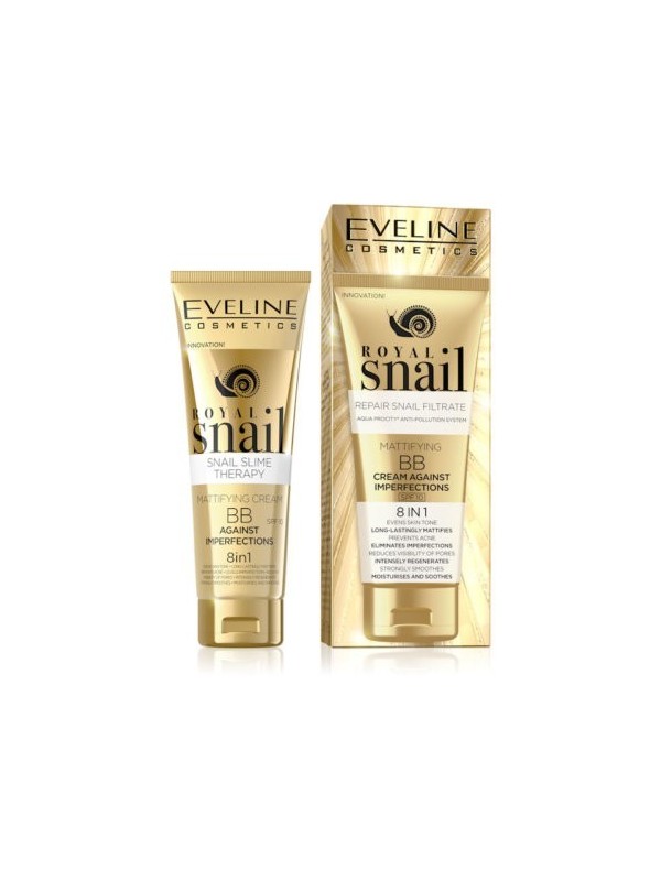 Eveline Royal Snail Матуючий BB крем проти недосконалостей 8в1 SPF10 50 мл