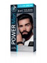 Joanna Power Men Cream Color 3in1 - чоловіча фарба для волосся, бороди та вусів - /01/ Black