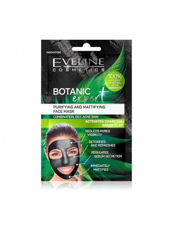 Очищаюча та матуюча маска Eveline Botanic Expert 2х5 мл