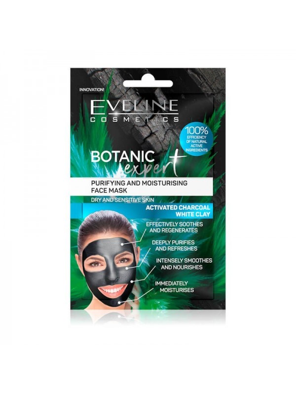 Очищаюча та зволожуюча маска Eveline Botanic Expert 2х5 мл