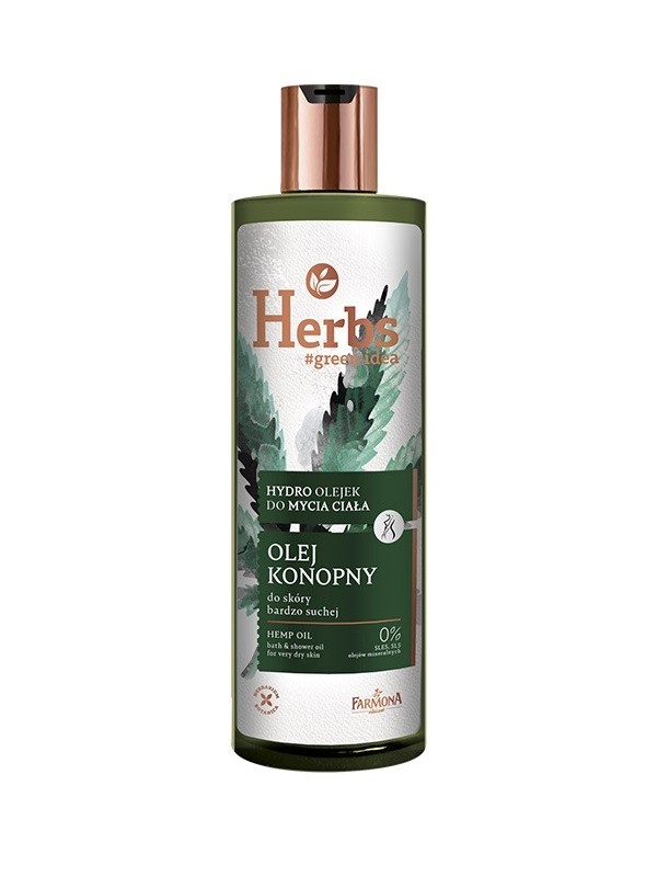 Farmona Herbs Hydro Body wash oil Конопляна олія для дуже сухої шкіри 400 мл