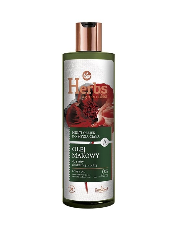 Farmona Herbs Multi Body Олія для вмивання Макова олія для ніжної та сухої шкіри 400 мл