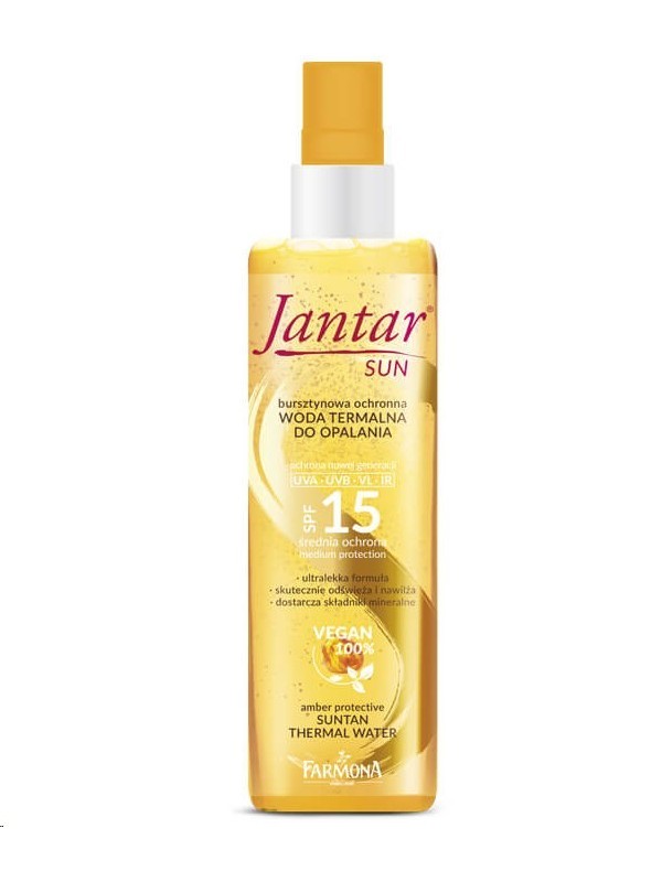 Farmona Jantar Sun Amber beschermend thermaal water voor zonnebaden SPF15 200 ml