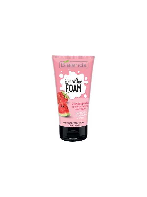 Bielenda SMOOTHIE FOAM Moisturizing Creamy Face Washing Foam PREBIOTIC + AARDBEI + WATERMELOEN 135 g