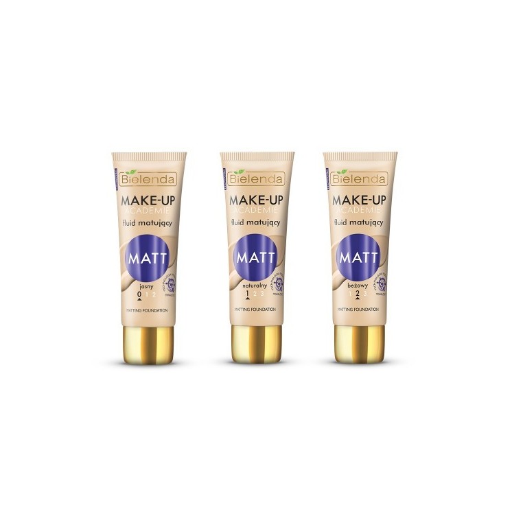 Fluide matifiant Bielenda MAKE-UP ACADEMIE MATT - teinte beige 30 g