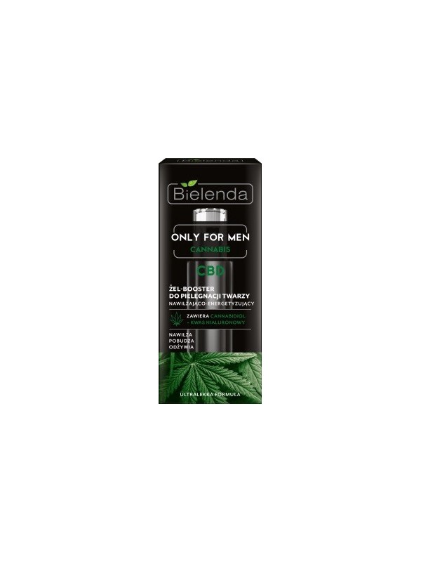 Bielenda ALLEEN VOOR MEN CANNABIS Gel-booster voor gezichtsverzorging hydraterend en stimulerend 30 ml