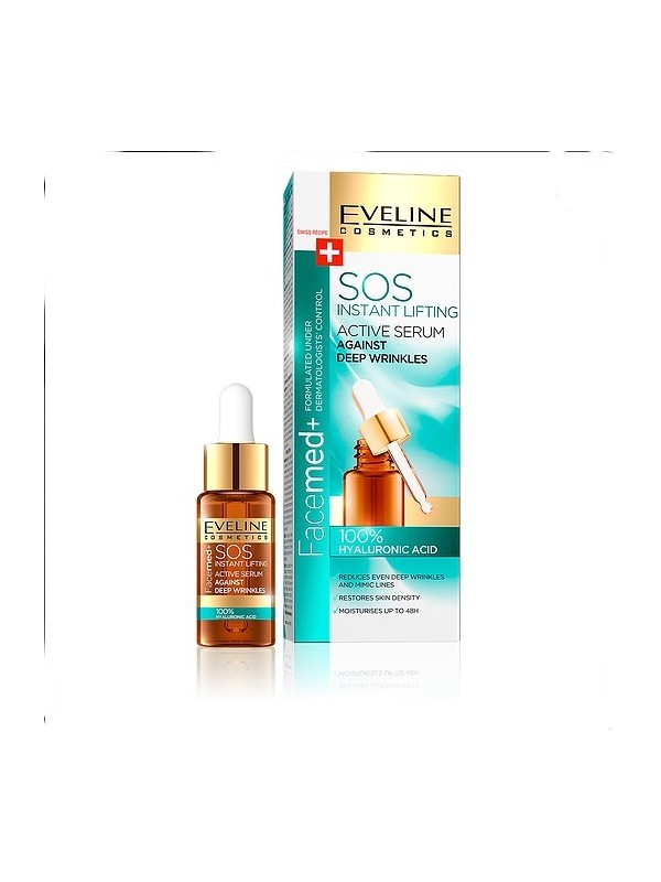 Eveline FaceMed 100% sos з гіалуроновою кислотою serum глибоких зморшок 18 мл