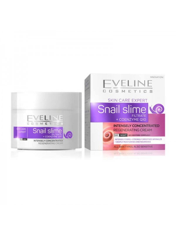 Концентрований крем для обличчя Eveline Snail slime + Coenzyme Q10 50 мл