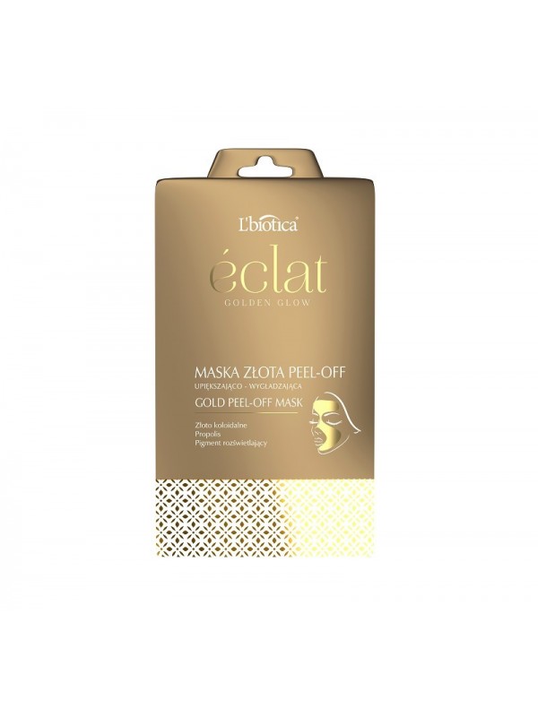 L'biotica PEEL-OFF MASK ECLAT GOLNEN GLOW GOLD SMOOTHING MASK 10 г