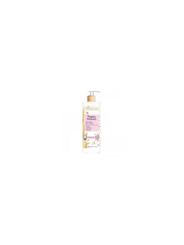 Bielenda VEGAN MUESLI Voedende bodymilk haver + tarwe + rijstmelk 400 ml