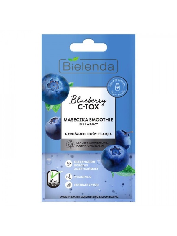 Bielenda Blueberry C-Tox Smoothie gezichtsmasker 8 g