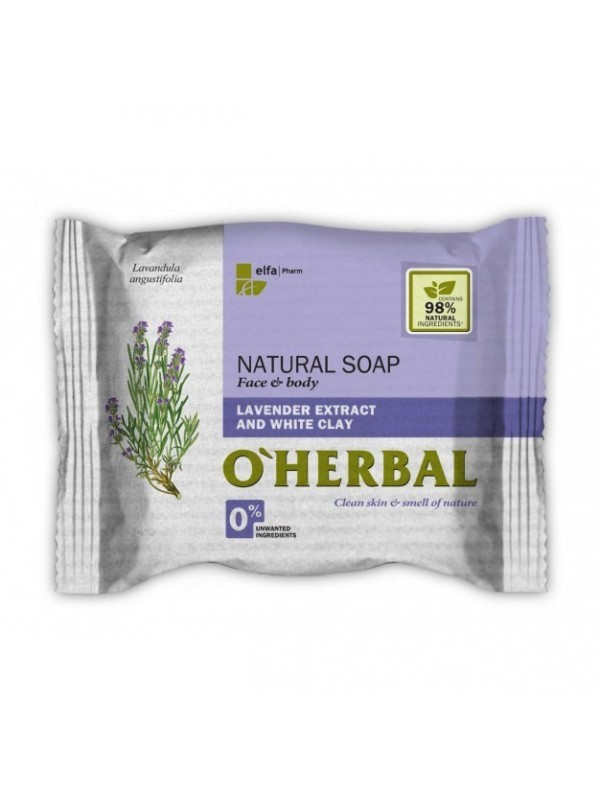 O'Herbal Natural soap with lavender extract and white clay 100 g