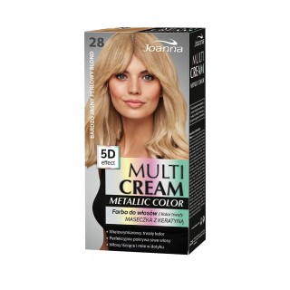 Фарба для волосся Joanna Multi Cream Colour Metallic /28/ Дуже світлий перламутровий blond