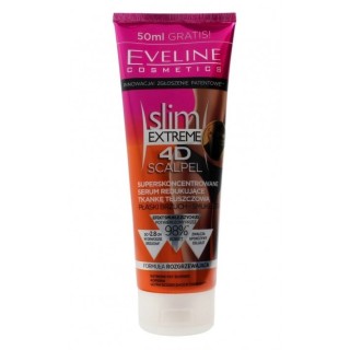 Eveline 4D Slim Extreme Scalpel Konzentriertes Serum für einen flachen Bauch, 250 ml