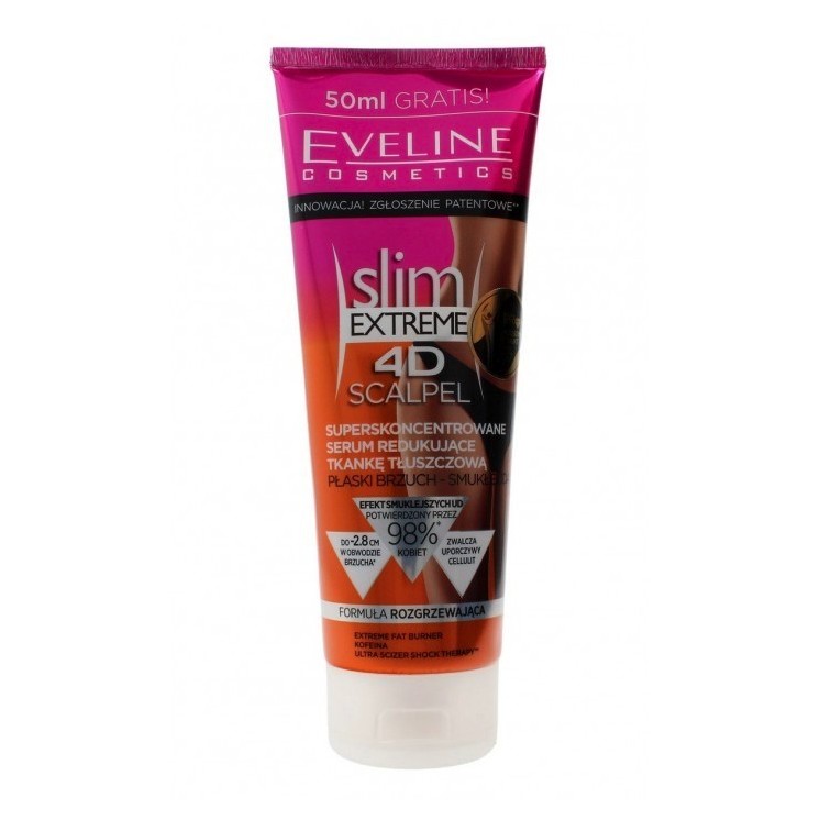 Eveline 4D Slim Extreme Scalpel Konzentriertes Serum für einen flachen Bauch, 250 ml