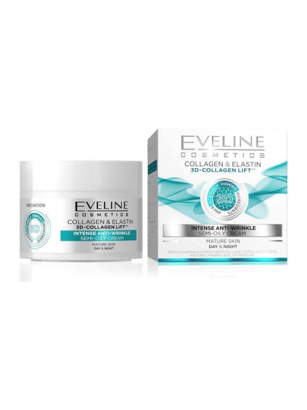 Eveline 3D Collageen anti-rimpel dag/nachtcreme 50 ml