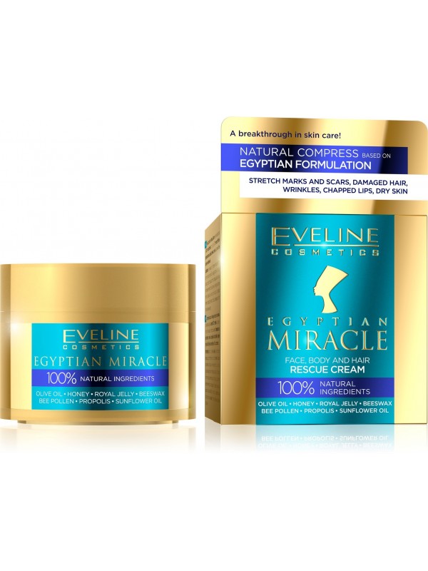 Eveline Egyptian Miracle Rescue crème voor gezicht, lichaam en haar 50 ml