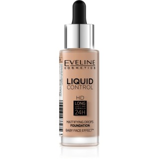 Eveline Liquid Control Foundation in Druppelaar /040/ Warm Beige 32 ml