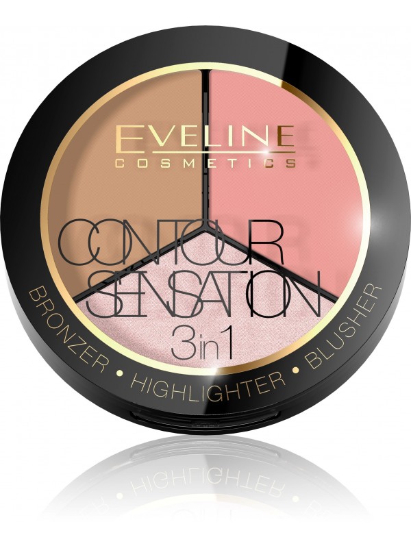 Eveline Contour Sensation 3in1 Face contour modeling palette /01/ Pink  Beige 13, 5 g